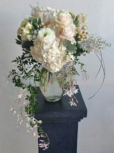 Garden-style Cascading Wedding Bouquet